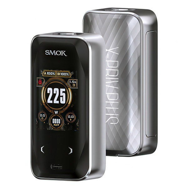 Smok X-Priv Plus Mod in silver – dual 18650 high power vape device