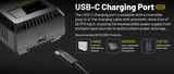 Nitecore Ci2 Battery Charger USB-C Charging port card