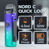 Smok Nord C infographic of important details