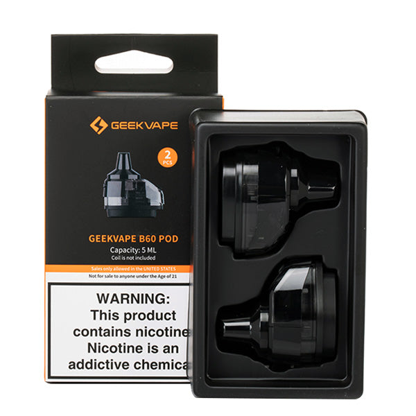Geek Vape Boost replacement pod 5 mL in black for Boost, Boost Plus, B60, and Boost 3