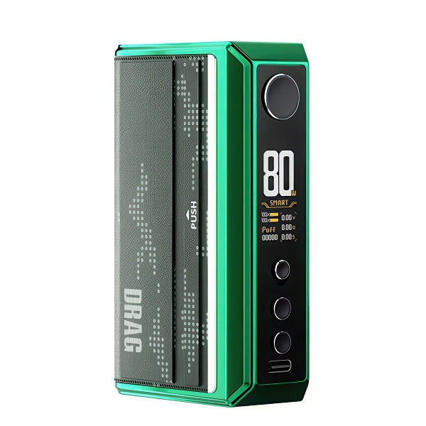 Voopoo Drag 5 Mod 177W dual 18650 green vape device in Canada