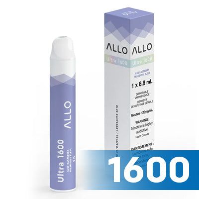 Allo Ultra 1600 Disposable E-cigarette in a Blue Raspberry flavour
