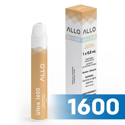 Allo Ultra 1600 Disposable E-cigarette in a Juicy Mango flavour